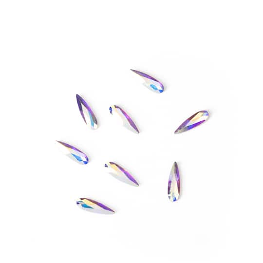 6mm Crystal AB Raindrop Glue-On Austrian Crystals by Bead Landing™, 10ct.